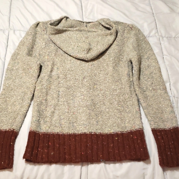 BKE by The Buckle - Boho Hooded Knit Sweater - dual zip front Sz L - Picture 2 of 4